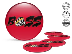 Domed Sticker Racing Superior Sleek Vehicle Design